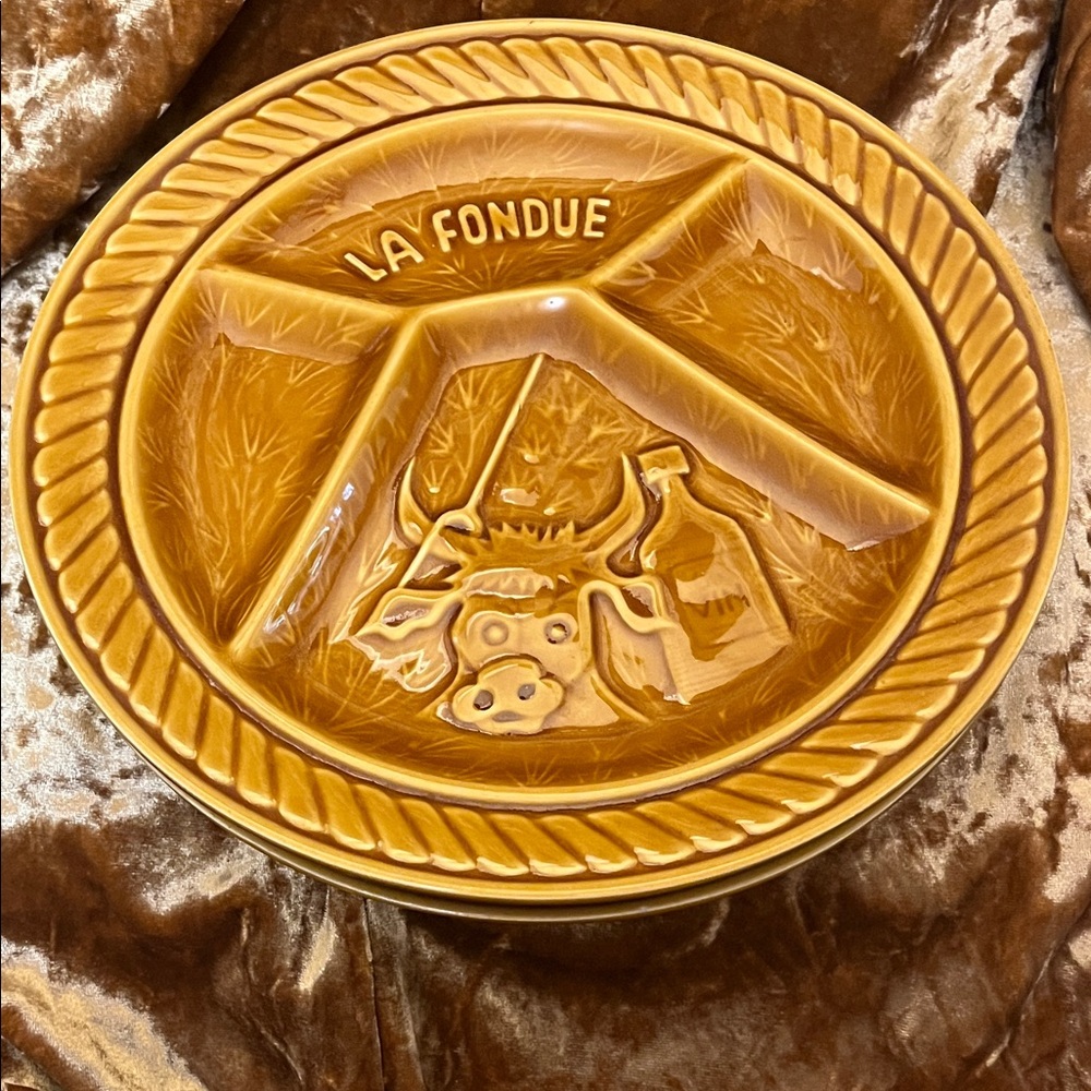 Vintage La Fondue Divided Plate - 2